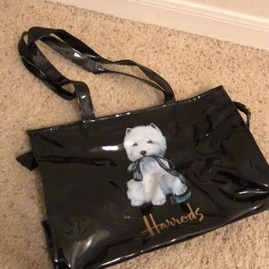 Harrods London Patent Tote